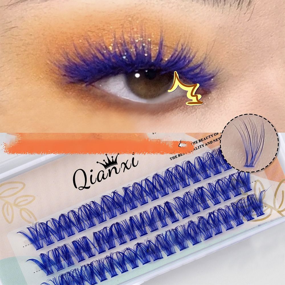 Eyelash Extension Home Service - Colorful Colored Lash Clusters Self Application