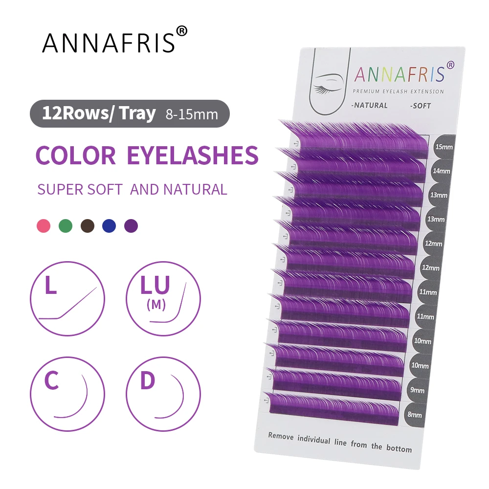 ANNAFRIS Colored Faux Mink Las - Lash Tile Palette ulasan dan harga