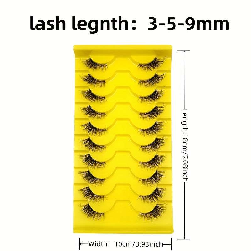 10 Pairs Elegant Faux False Ey - Eyelash Extension Cat Eye ulasan dan harga