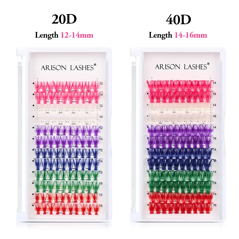 ARISON 12 Rows Mixed Colored C - Lash Tile Palette ulasan dan harga