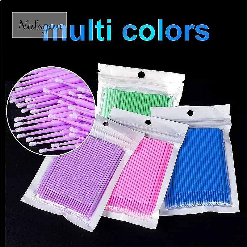 100Pcs Micro Cotton Swab Eyela - Eyelash Extension Cleaning ulasan dan harga