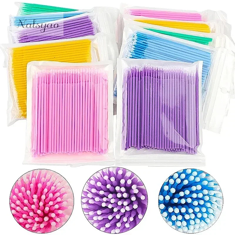 100Pcs Micro Cotton Swab Eyela - Eyelash Extension Cleaning ulasan dan harga