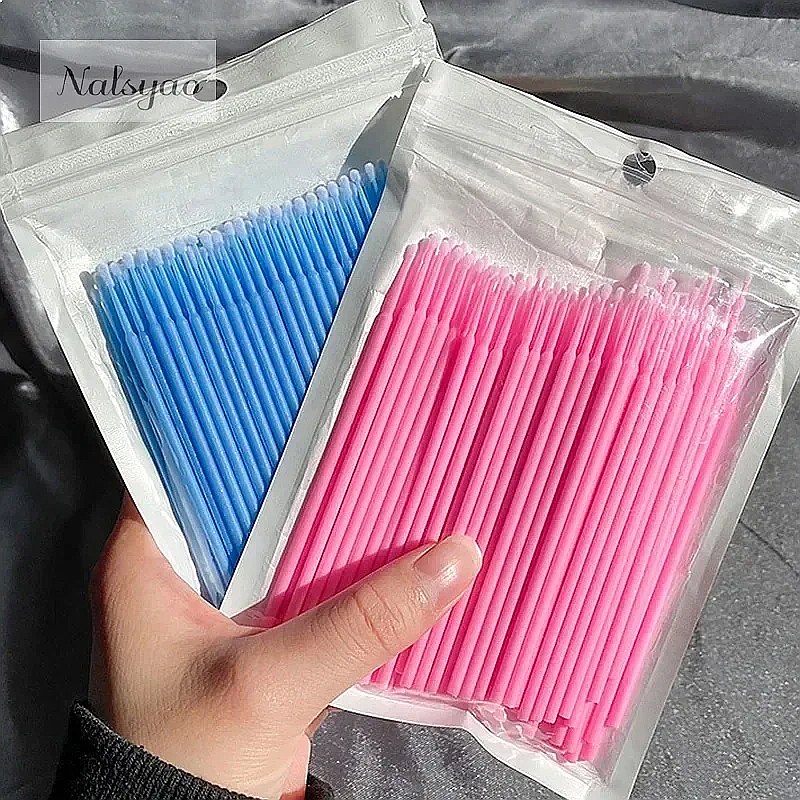 100Pcs Micro Cotton Swab Eyela - Eyelash Extension Cleaning ulasan dan harga