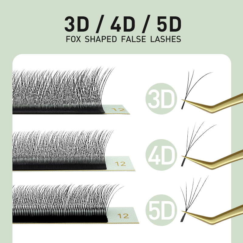 SAKURAHANA Fox 3D 4D 5D Shaped - Eyelash Extension Cat Eye ulasan dan harga
